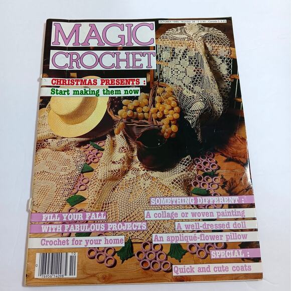 Vintage Magic Crochet Magazine Oct 1985 Christmas Presents Projects - Picture 1 of 6